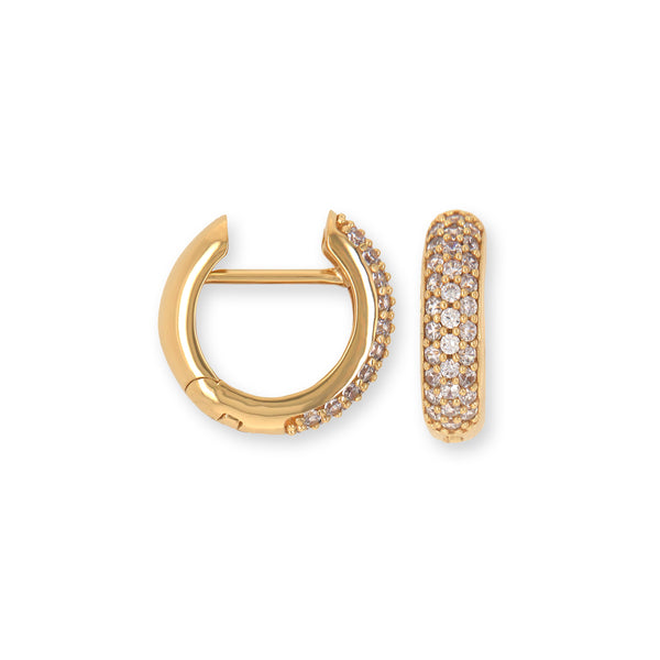 Gold Pavé Hoops